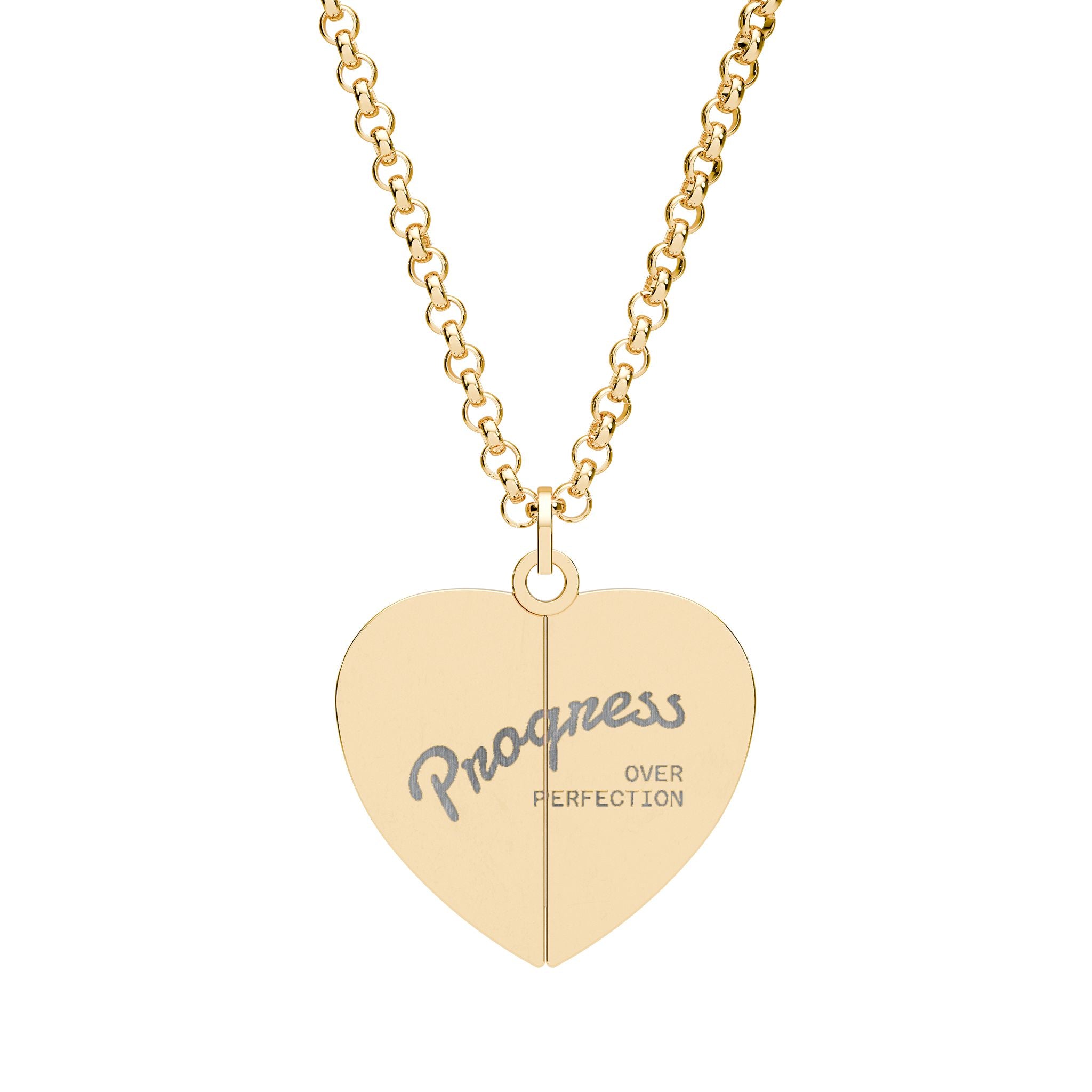 Hidden Message Heart Necklace (Engraving)