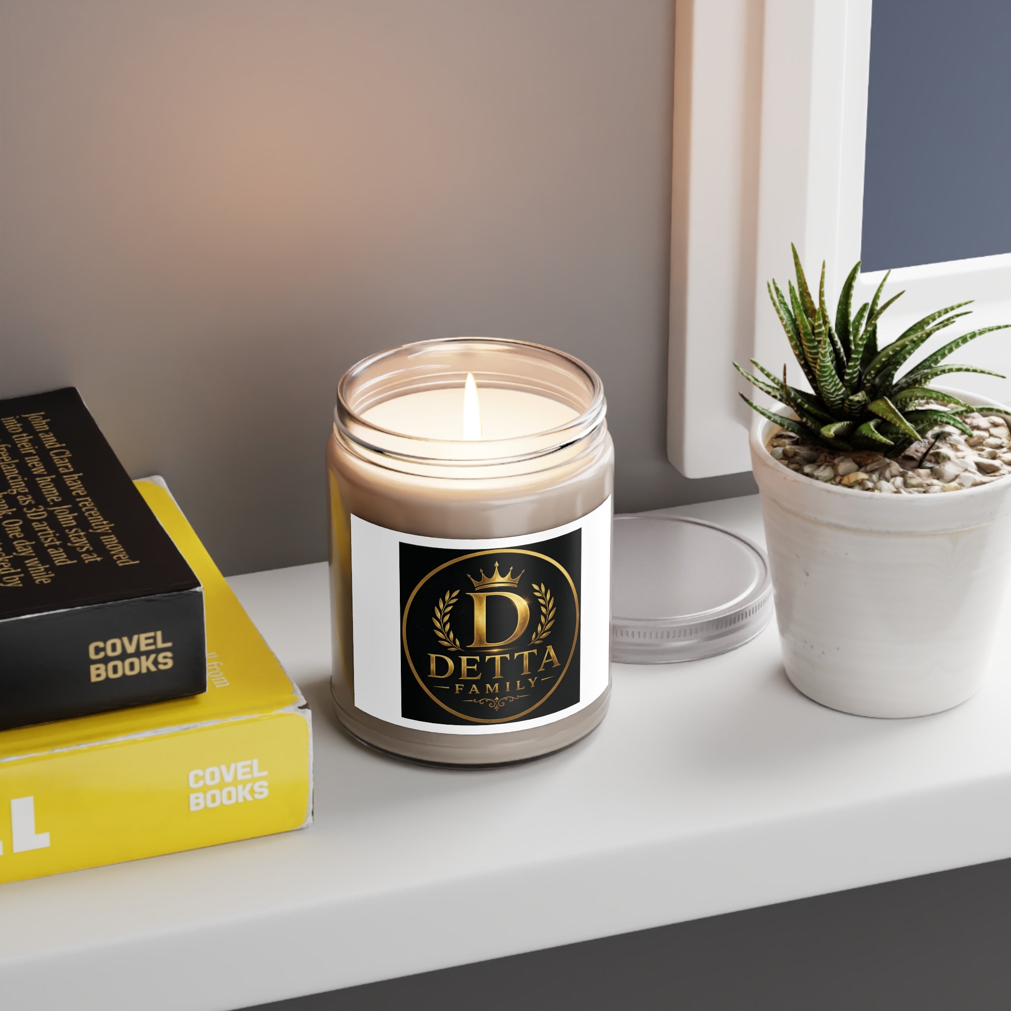 Scented Soy Candles with White Lid, 9oz
